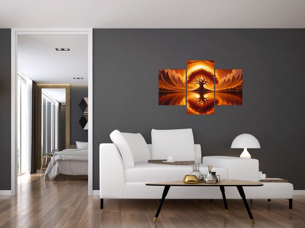 Slika – Drvo u krvavom suncu (90x60 cm)