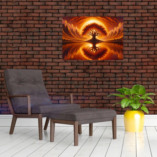 Slika – Drvo u krvavom suncu (70x50 cm)