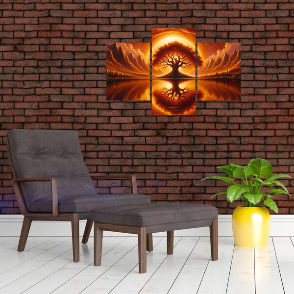 Slika – Drvo u krvavom suncu (90x60 cm)