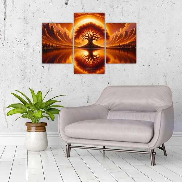 Slika – Drvo u krvavom suncu (90x60 cm)