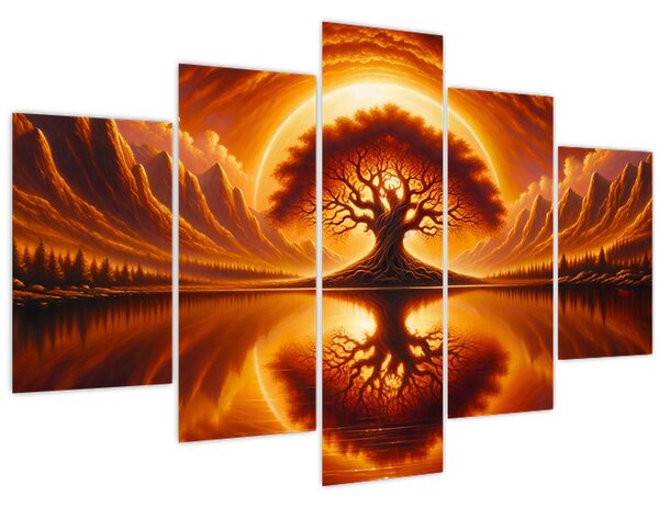Slika – Drvo u krvavom suncu (150x105 cm)
