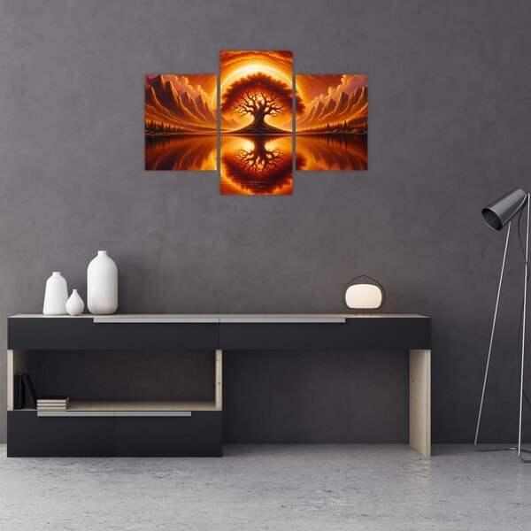Slika – Drvo u krvavom suncu (90x60 cm)