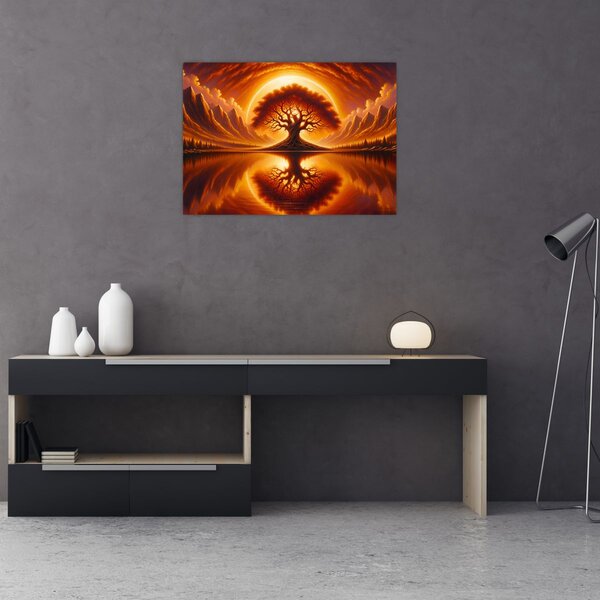 Slika – Drvo u krvavom suncu (70x50 cm)