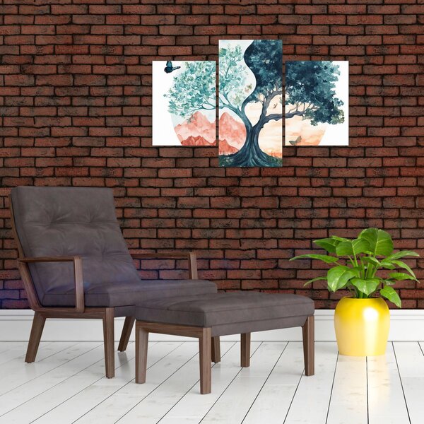 Slika – Akvarelno drvo puno života (90x60 cm)