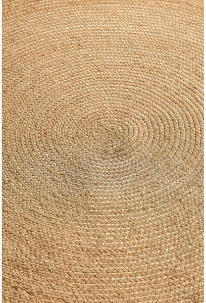 Obostrani juten okrugao tepih u prirodnoj boji ø 100 cm Braided – Hanse Home