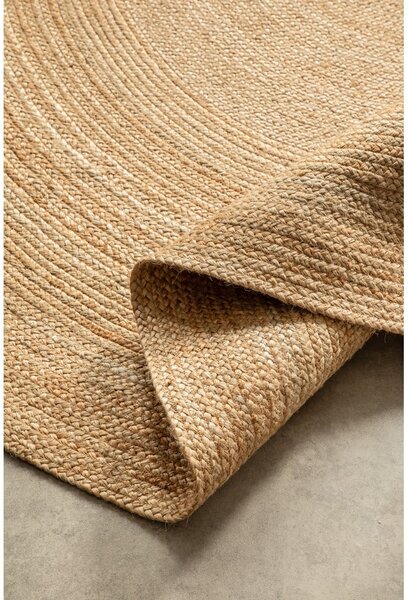 Obostrani juten okrugao tepih u prirodnoj boji ø 100 cm Braided – Hanse Home