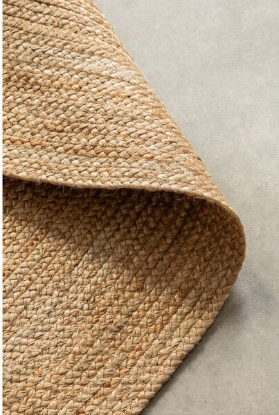 Obostrani juten okrugao tepih u prirodnoj boji ø 100 cm Braided – Hanse Home