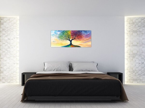 Slika – Oslikano drvo godišnjih doba (120x50 cm)