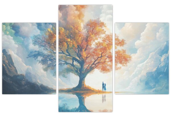 Slika – Drvo života i ljubavi (90x60 cm)