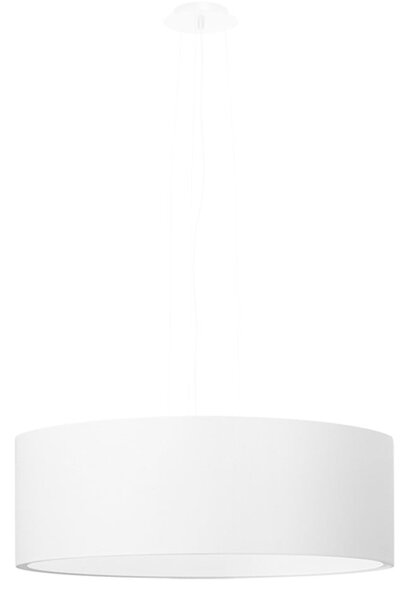 Bijela viseća svjetiljka sa staklenim sjenilom/s tekstilnim sjenilom ø 45 cm Paktor – Nice Lamps