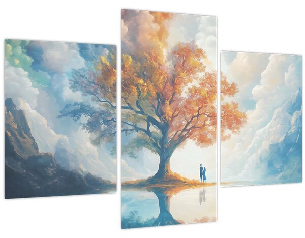 Slika – Drvo života i ljubavi (90x60 cm)