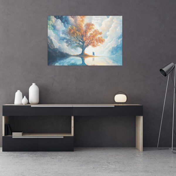 Slika – Drvo života i ljubavi (90x60 cm)