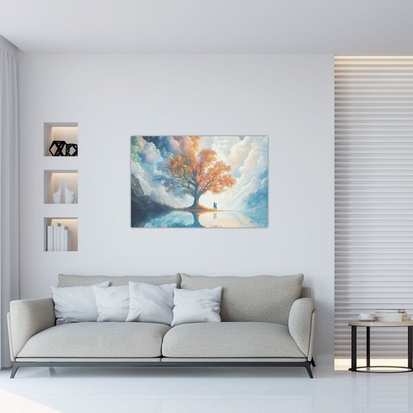 Slika – Drvo života i ljubavi (90x60 cm)