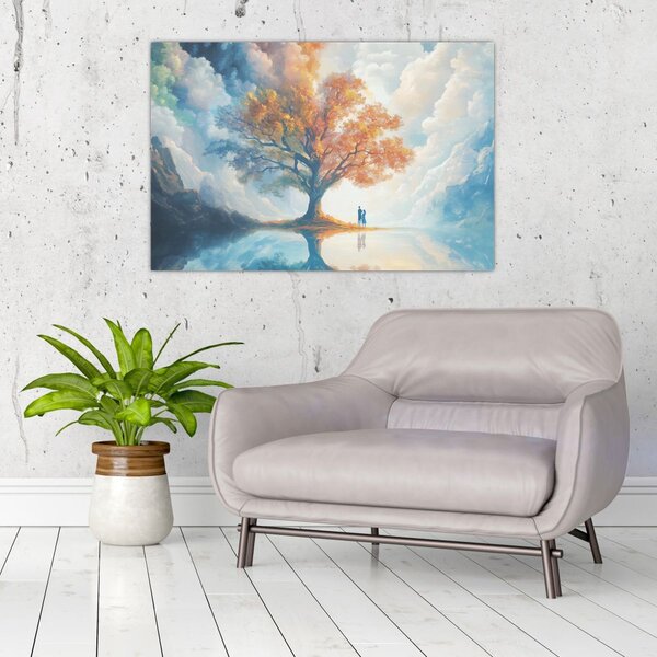 Slika – Drvo života i ljubavi (90x60 cm)