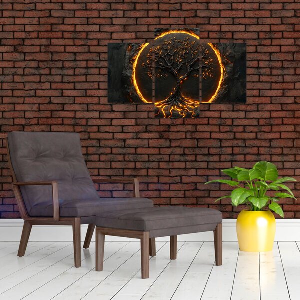 Slika – Drvo života u lavi II. (90x60 cm)