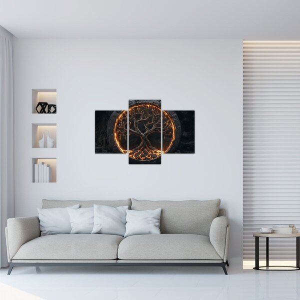 Slika – Drvo života u lavi I. (90x60 cm)