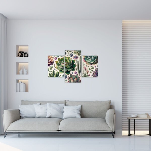 Slika - Sukulenti (90x60 cm)