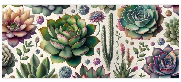 Slika - Sukulenti (120x50 cm)