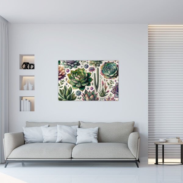 Slika - Sukulenti (90x60 cm)