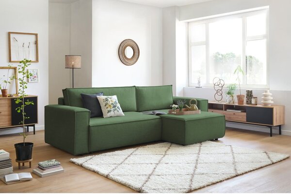 Zelena sklopiva kutna garnitura (promjenjiva) Nihad – Bobochic Paris