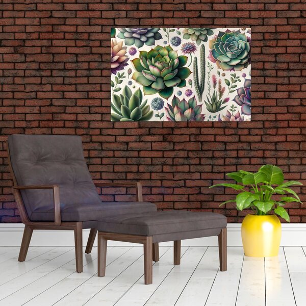 Slika - Sukulenti (90x60 cm)