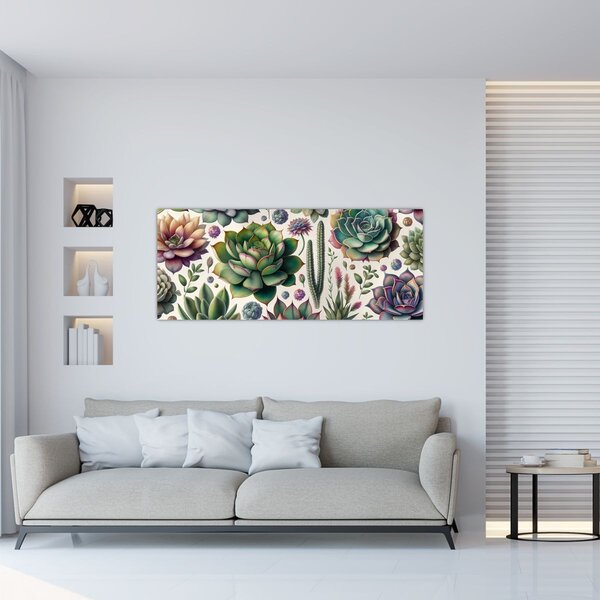 Slika - Sukulenti (120x50 cm)