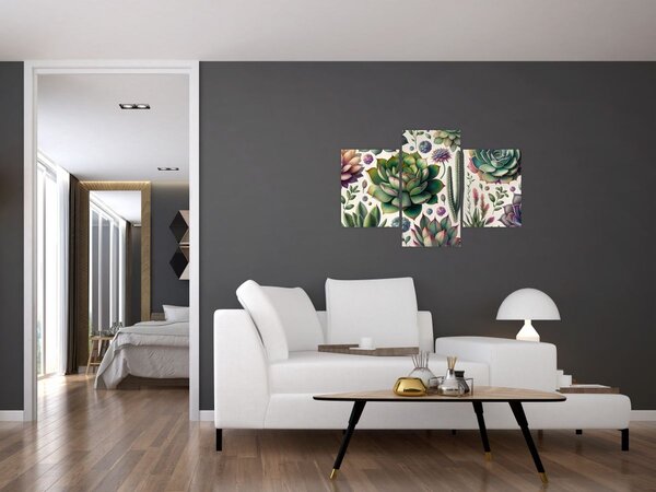 Slika - Sukulenti (90x60 cm)