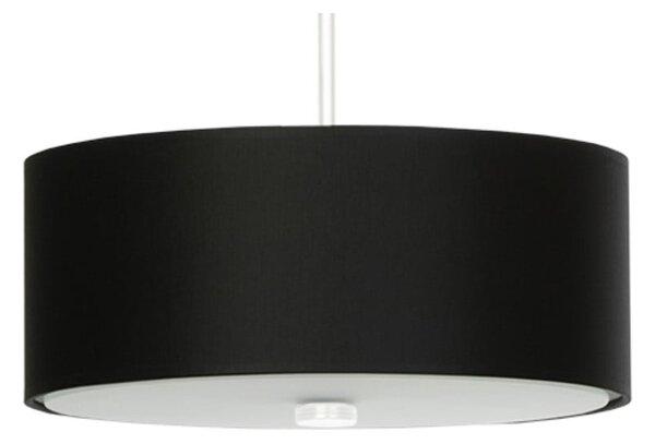 Crna viseća svjetiljka s tekstilnim sjenilom ø 30 cm Herra – Nice Lamps