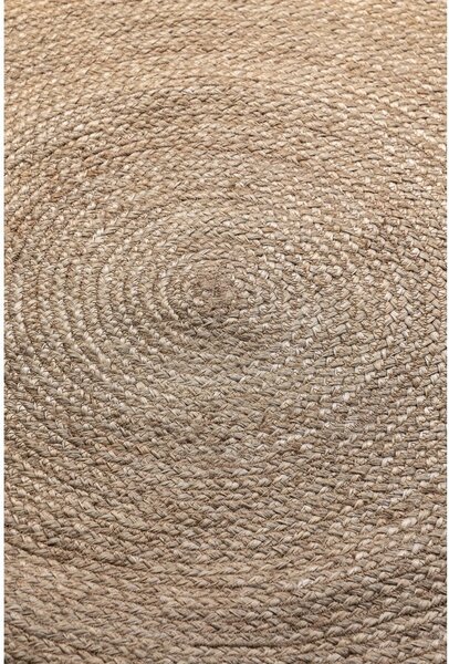 Sivo-bež obostrani juten okrugao tepih ø 200 cm Braided – Hanse Home