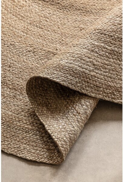 Sivo-bež obostrani juten okrugao tepih ø 200 cm Braided – Hanse Home