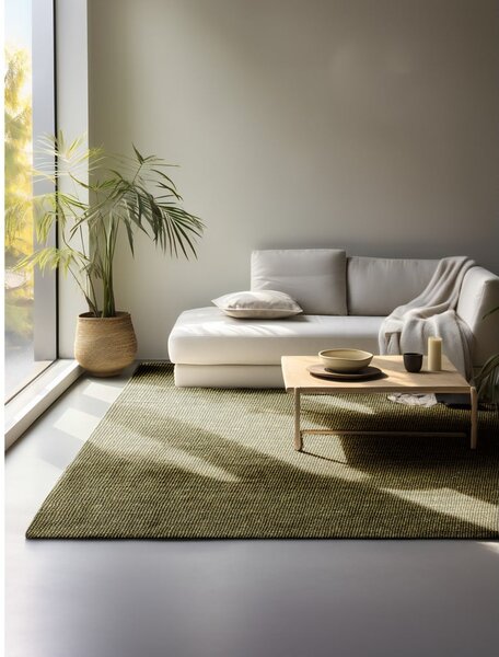 Kaki zeleni juteni tepih 60x90 cm Bouclé – Hanse Home