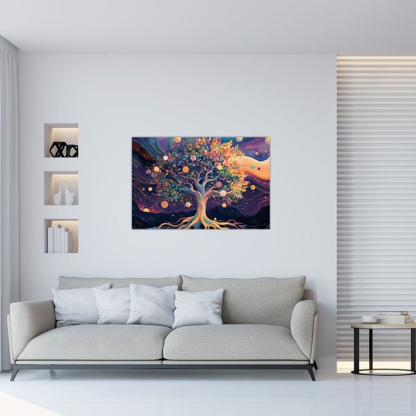 Slika – Ljubičasto drvo puno energije (90x60 cm)