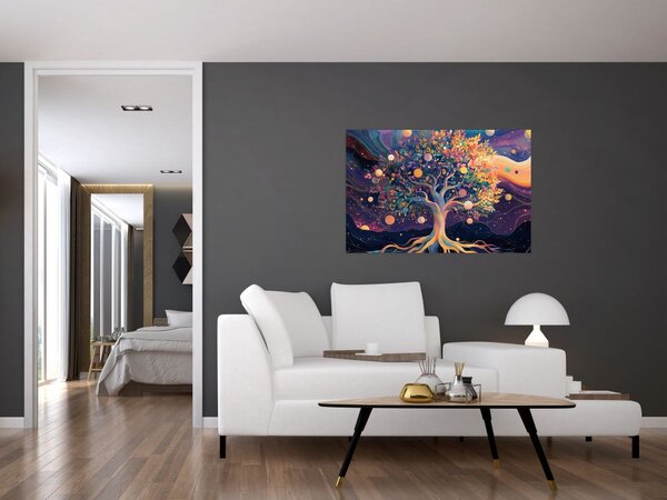 Slika – Ljubičasto drvo puno energije (90x60 cm)