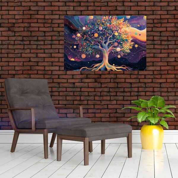 Slika – Ljubičasto drvo puno energije (90x60 cm)
