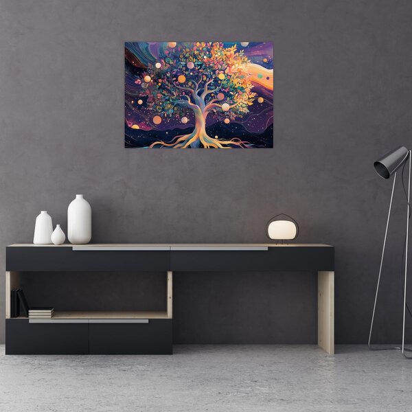 Slika – Ljubičasto drvo puno energije (70x50 cm)