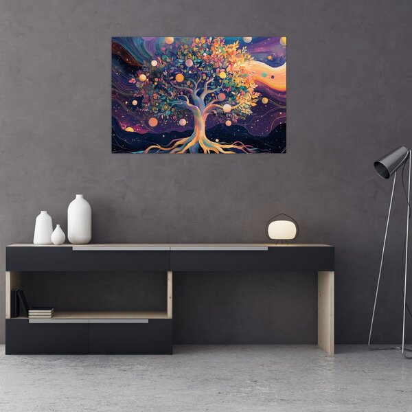 Slika – Ljubičasto drvo puno energije (90x60 cm)