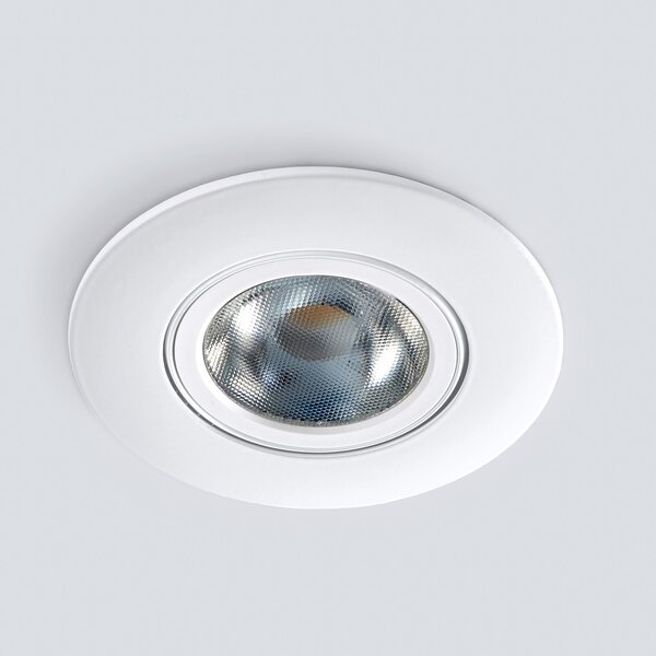 Heitronic LED ugradbeni stropni reflektor DL8002, zakretni, 38°, prigušiva, Bijela, Područje hodnika, Metal, Okrugla ugradna svjetla