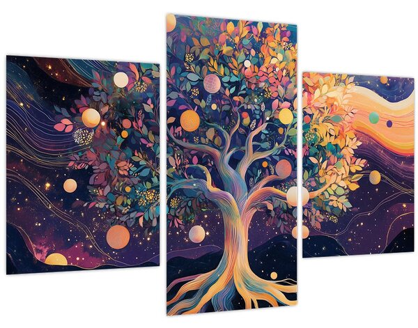 Slika – Ljubičasto drvo puno energije (90x60 cm)