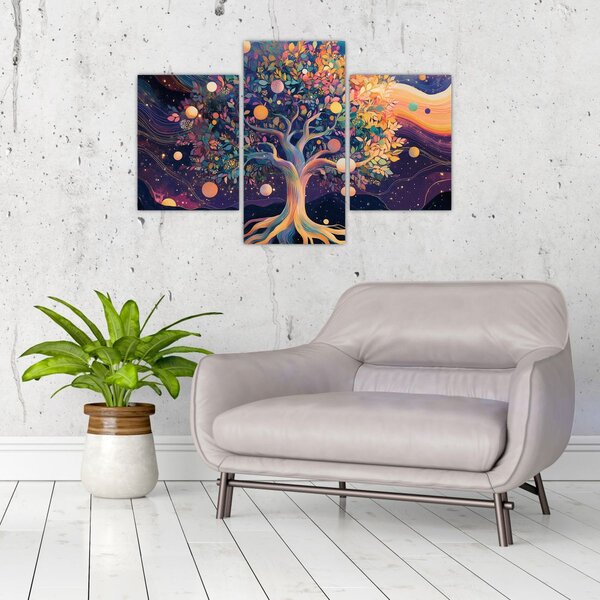 Slika – Ljubičasto drvo puno energije (90x60 cm)