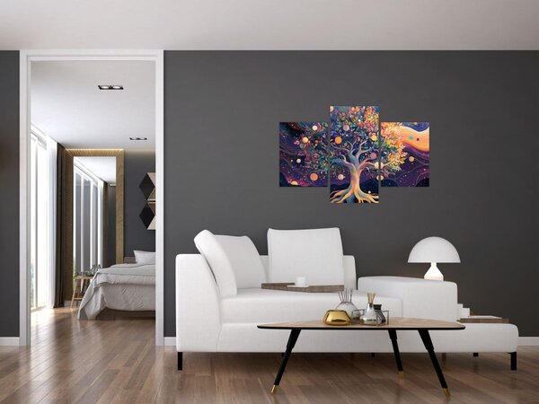 Slika – Ljubičasto drvo puno energije (90x60 cm)