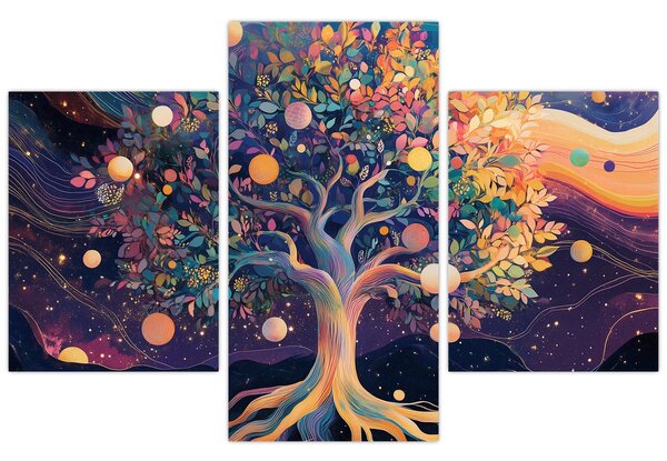 Slika – Ljubičasto drvo puno energije (90x60 cm)