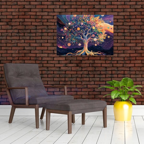 Slika – Ljubičasto drvo puno energije (70x50 cm)