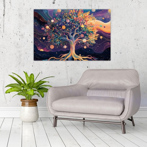 Slika – Ljubičasto drvo puno energije (90x60 cm)