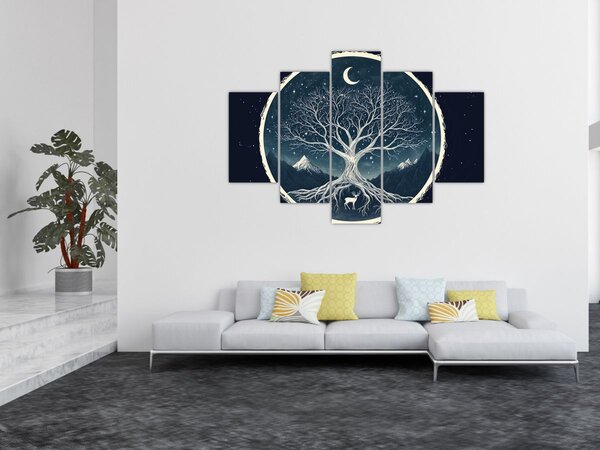 Slika – Magično drvo s jelenom II. (150x105 cm)
