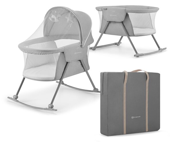 Kinderkraft Krevetić LOVI 3u1, grey
