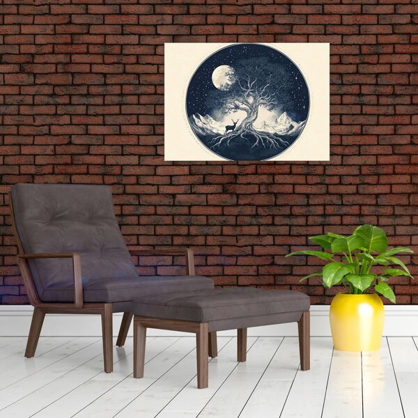 Slika – Magično drvo s jelenom I. (70x50 cm)