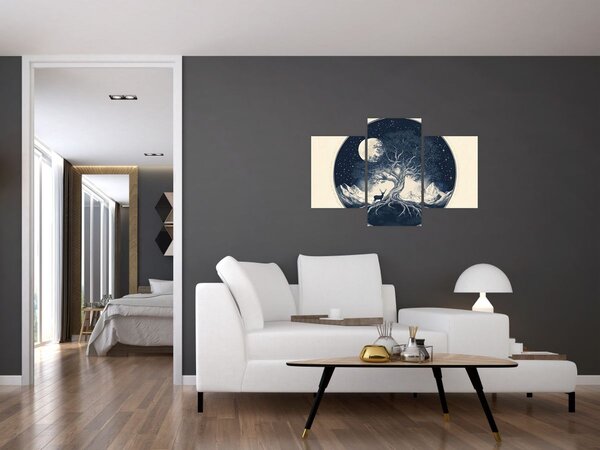Slika – Magično drvo s jelenom I. (90x60 cm)