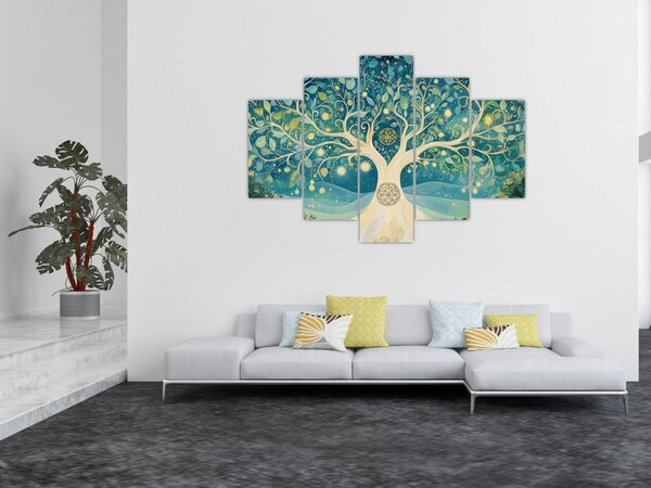 Slika – Magično drvo sa spiralama (150x105 cm)