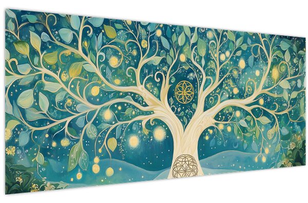 Slika – Magično drvo sa spiralama (120x50 cm)