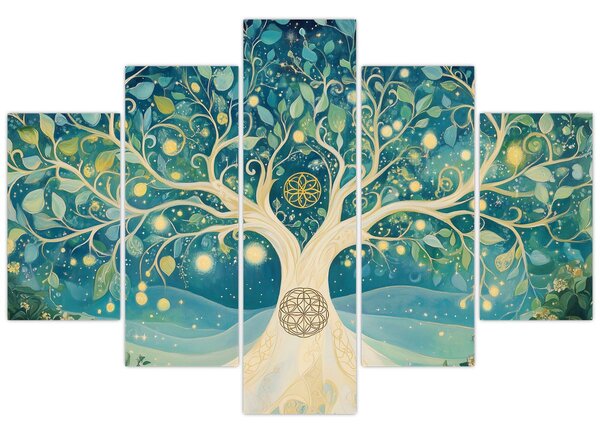 Slika – Magično drvo sa spiralama (150x105 cm)